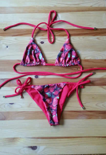 Strawberry Fields Reversible Bikini